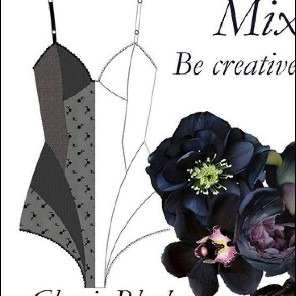 Body Black Flower size 75C/38 vintage inspired - Picture 3 of 5